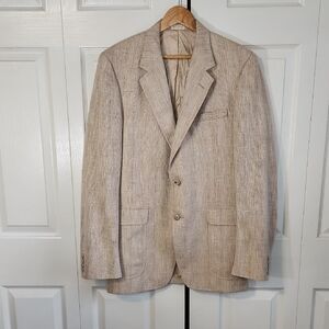Vintage Harvard Clothes Mens Tweed Sports Coat Size 43 Suit Jacket Academia